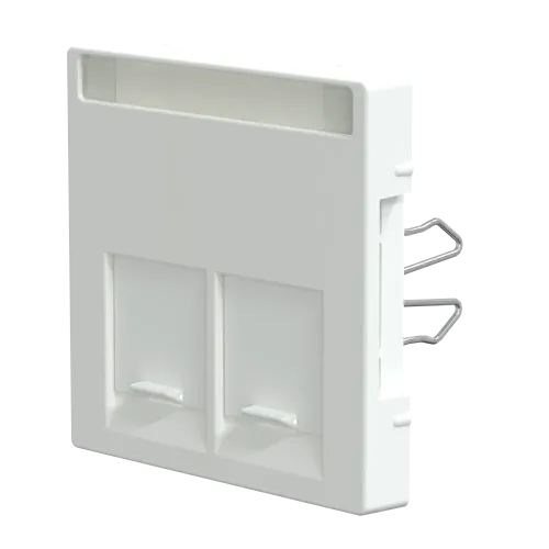 Накладка компьютерной розетки RJ45, двойная, активный белый, Merten MTN469925