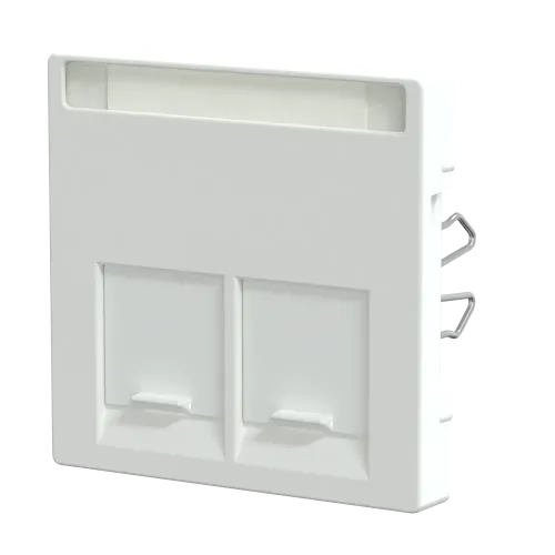 Накладка компьютерной розетки RJ45, двойная, активный белый, Merten MTN469925