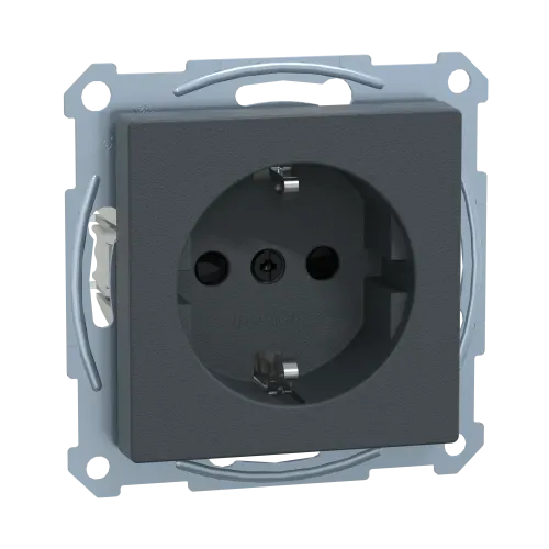 Механизм розетки SM SCHUKO с заземлением, антрацит MTN2300-0414