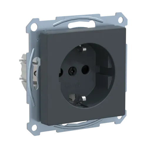 Механизм розетки SM SCHUKO с заземлением, антрацит MTN2300-0414