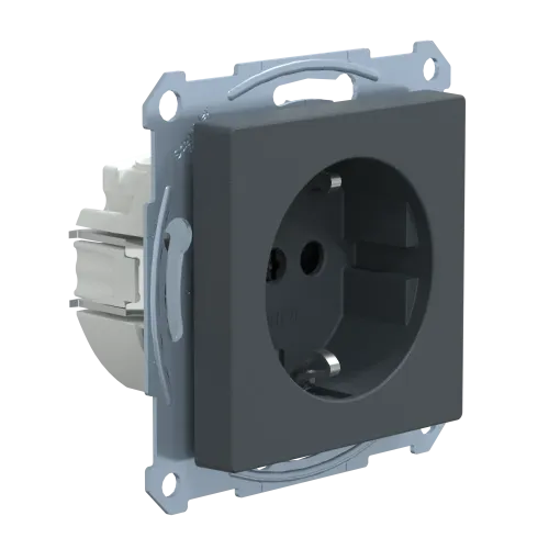 Механизм розетки SM SCHUKO с заземлением, антрацит MTN2300-0414