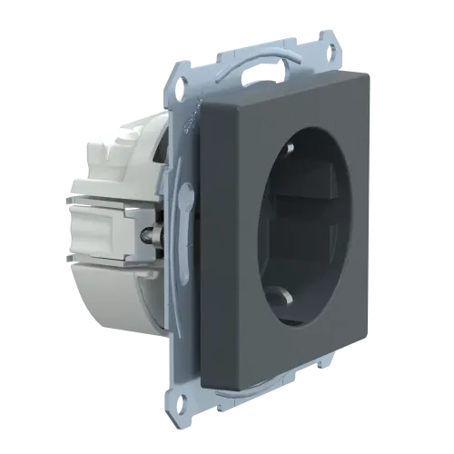 Механизм розетки SM SCHUKO с заземлением, антрацит MTN2300-0414