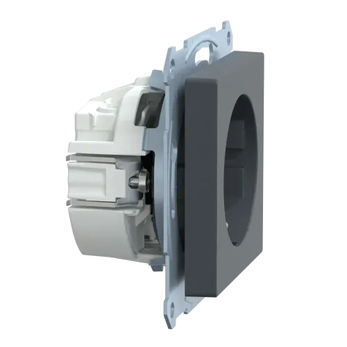 Механизм розетки SM SCHUKO с заземлением, антрацит MTN2300-0414
