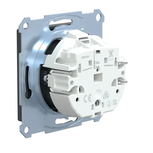 Механизм розетки SM SCHUKO с заземлением, антрацит MTN2300-0414