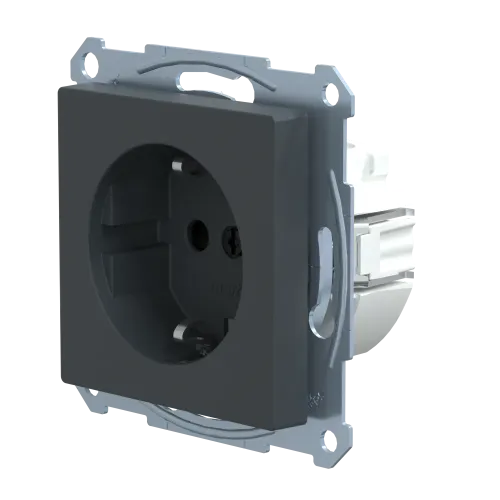 Механизм розетки SM SCHUKO с заземлением, антрацит MTN2300-0414