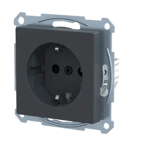 Механизм розетки SM SCHUKO с заземлением, антрацит MTN2300-0414