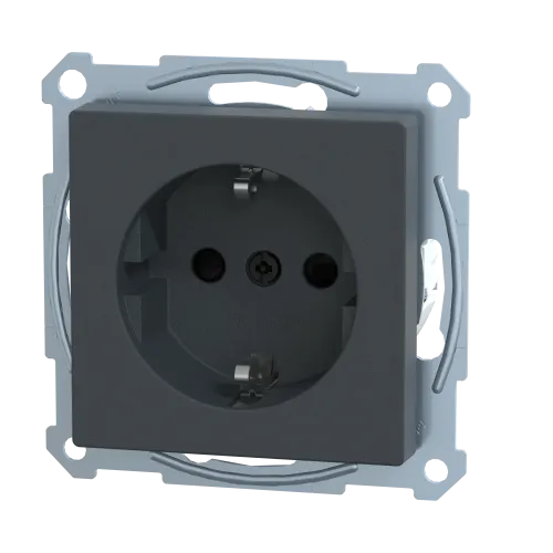 Механизм розетки SM SCHUKO с заземлением, антрацит MTN2300-0414