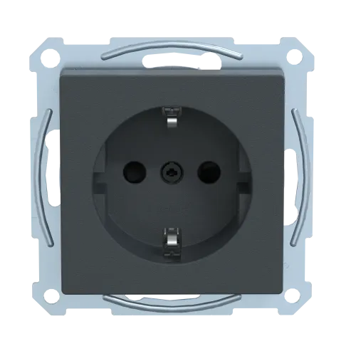Механизм розетки SM SCHUKO с заземлением, антрацит MTN2300-0414