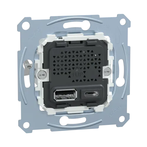 Механизм USB-зарядки Merten, A+C, 2,4А MTN4366-0110