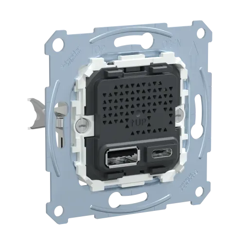 Механизм USB-зарядки Merten, A+C, 2,4А MTN4366-0110