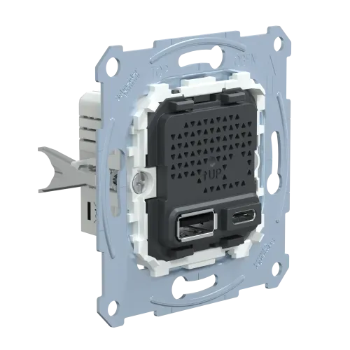 Механизм USB-зарядки Merten, A+C, 2,4А MTN4366-0110