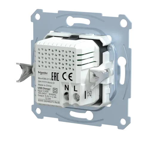 Механизм USB-зарядки Merten, A+C, 2,4А MTN4366-0110
