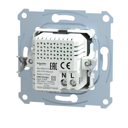 Механизм USB-зарядки Merten, A+C, 2,4А MTN4366-0110
