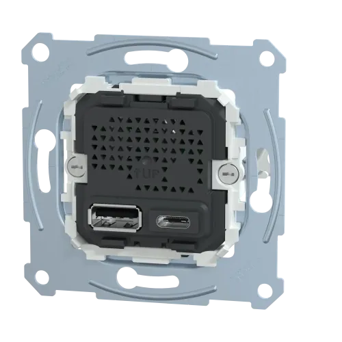 Механизм USB-зарядки Merten, A+C, 2,4А MTN4366-0110