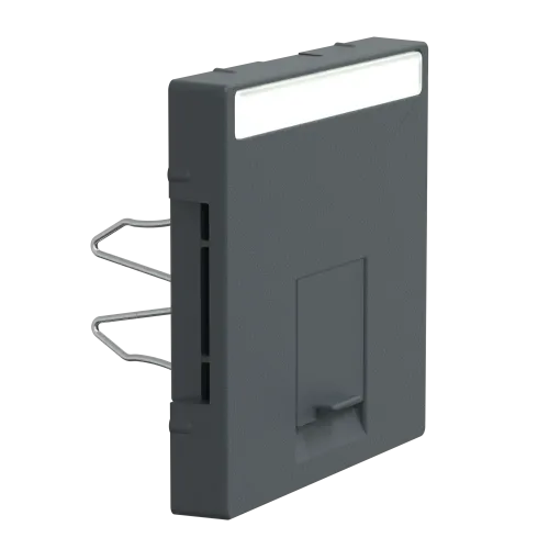 Накладка компьютерной розетки RJ45, одинарная, антрацит, Merten MTN465814