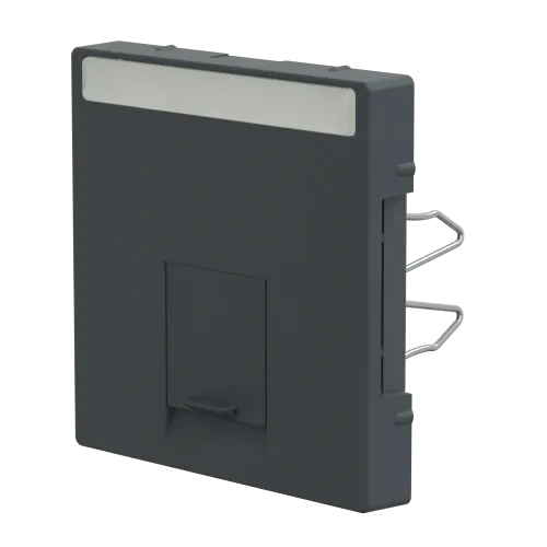 Накладка компьютерной розетки RJ45, одинарная, антрацит, Merten MTN465814