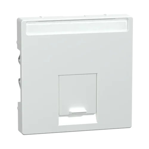 Накладка компьютерной розетки RJ45, одинарная, алюминий, Merten MTN465860