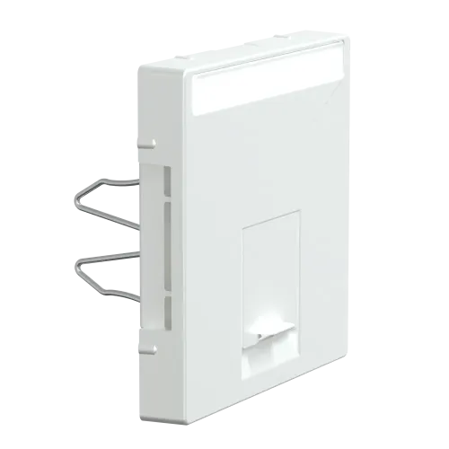 Накладка компьютерной розетки RJ45, одинарная, алюминий, Merten MTN465860