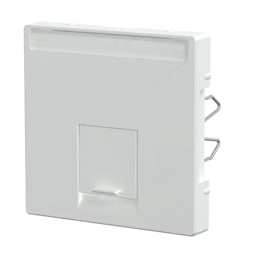 Накладка компьютерной розетки RJ45, одинарная, алюминий, Merten MTN465860