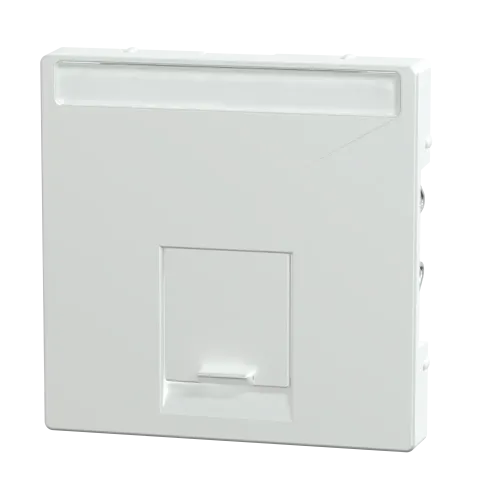 Накладка компьютерной розетки RJ45, одинарная, алюминий, Merten MTN465860