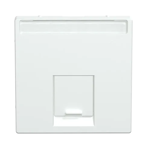 Накладка компьютерной розетки RJ45, одинарная, алюминий, Merten MTN465860