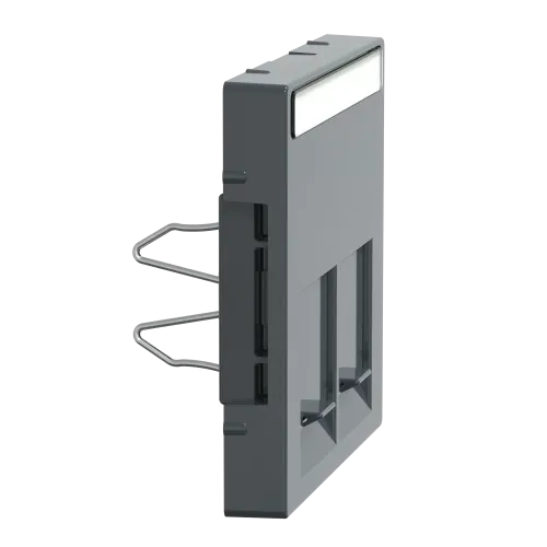 Накладка компьютерной розетки RJ45, двойная, антрацит, Merten MTN466514