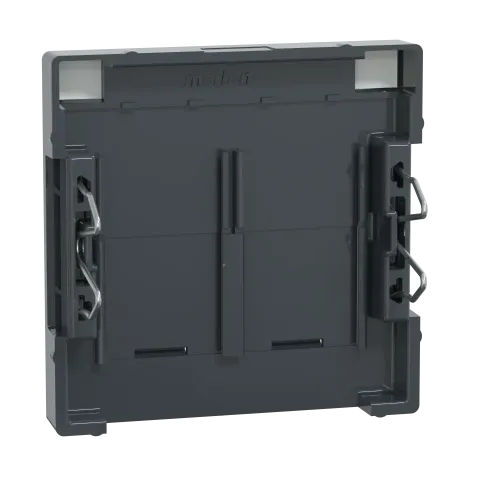 Накладка компьютерной розетки RJ45, двойная, антрацит, Merten MTN466514