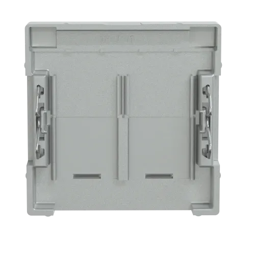 Накладка компьютерной розетки RJ45, двойная, алюминий, Merten MTN466560