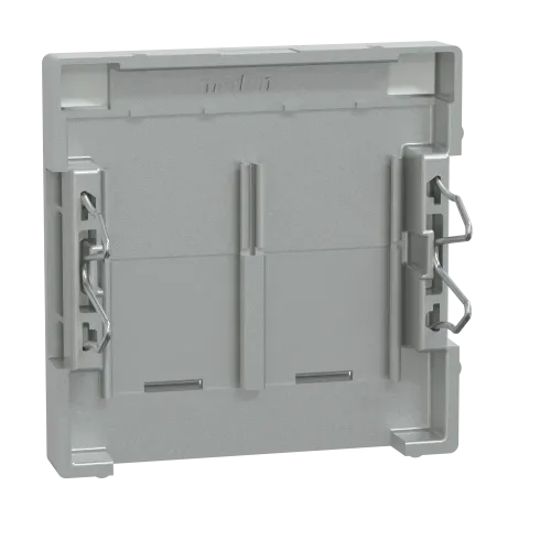 Накладка компьютерной розетки RJ45, двойная, алюминий, Merten MTN466560