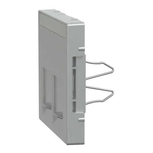 Накладка компьютерной розетки RJ45, двойная, алюминий, Merten MTN466560