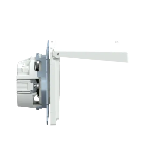 Розетка электрическая с крышкой, IP44, белый лотос, Merten MTN2314-6035