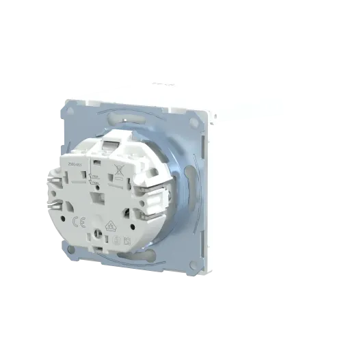Розетка электрическая с крышкой, IP44, белый лотос, Merten MTN2314-6035