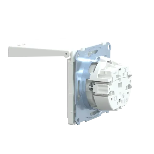 Розетка электрическая с крышкой, IP44, белый лотос, Merten MTN2314-6035