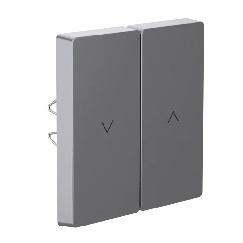 Накладка механизма управления жалюзи, нержавеющая сталь, Merten MTN3855-6036