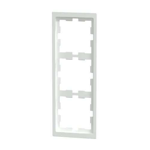 Рамка 3 поста, белый лотос, Merten MTN4030-6535