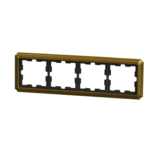Рамка 4 поста, золото 24 карата, D-Antique Merten