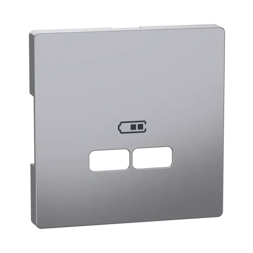 Накладка USB розетки, нержавеющая сталь, Merten MTN4367-6036