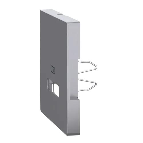 Накладка USB розетки, нержавеющая сталь, Merten MTN4367-6036