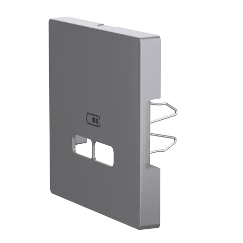 Накладка USB розетки, нержавеющая сталь, Merten MTN4367-6036