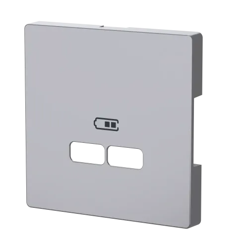 Накладка USB розетки, нержавеющая сталь, Merten MTN4367-6036