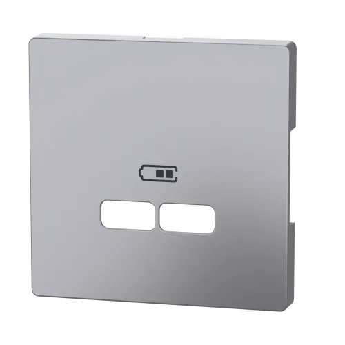 Накладка USB розетки, нержавеющая сталь, Merten MTN4367-6036
