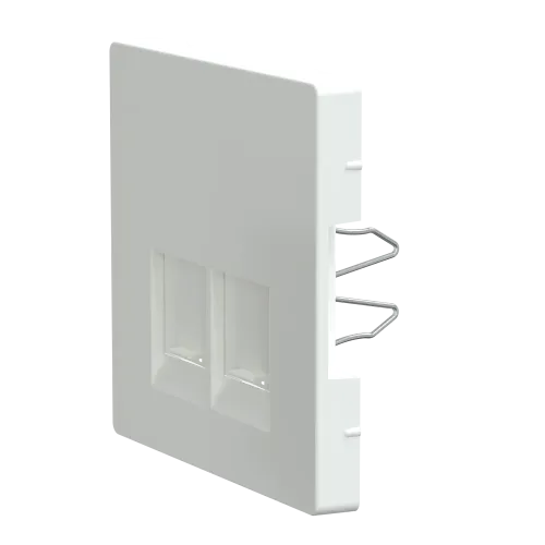 Накладка компьютерной розетки RJ45, двойная, белый лотос, Merten MTN4572-6035