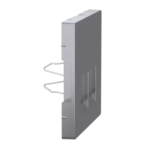 Накладка компьютерной розетки RJ45, двойная, нержавеющая сталь, Merten MTN4572-6036