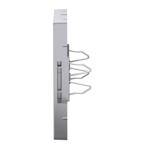 Накладка компьютерной розетки RJ45, двойная, нержавеющая сталь, Merten MTN4572-6036