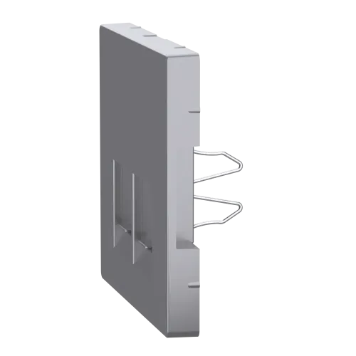 Накладка компьютерной розетки RJ45, двойная, нержавеющая сталь, Merten MTN4572-6036