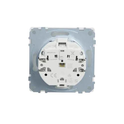 Розетка с заземлением и шторками, белый матовый, Merten MTN2300-6037
