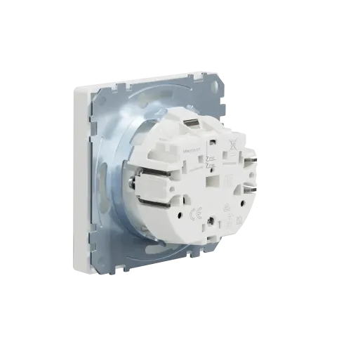 Розетка с заземлением и шторками, белый матовый, Merten MTN2300-6037