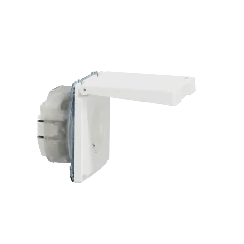 Розетка влагозащищенная IP44, белый матовый, Merten MTN2314-6037