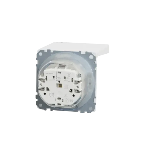 Розетка влагозащищенная IP44, белый матовый, Merten MTN2314-6037