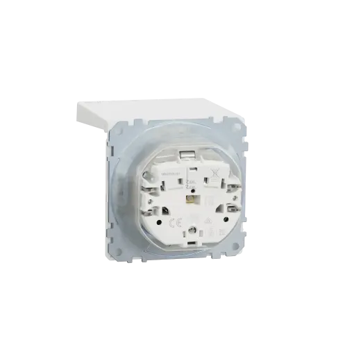 Розетка влагозащищенная IP44, белый матовый, Merten MTN2314-6037